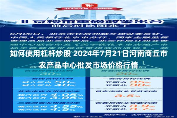 如何使用杠杆炒股 2024年7月21日河南商丘市农产品中心批发市场价格行情