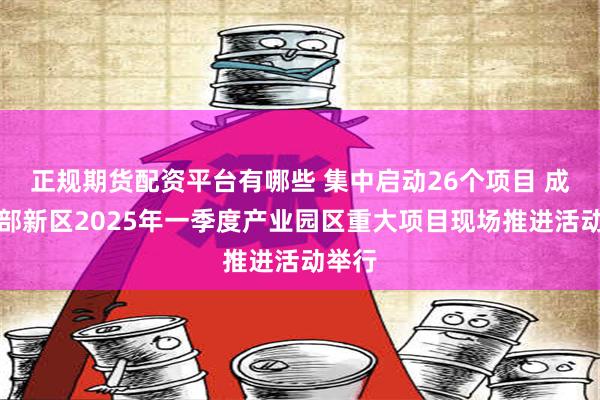 正规期货配资平台有哪些 集中启动26个项目 成都东部新区2025年一季度产业园区重大项目现场推进活动举行